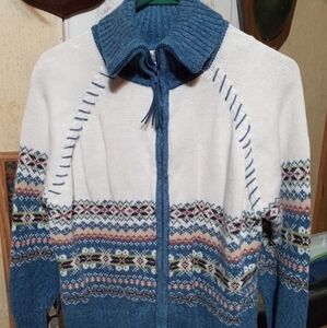 Tiara International full zip sweater